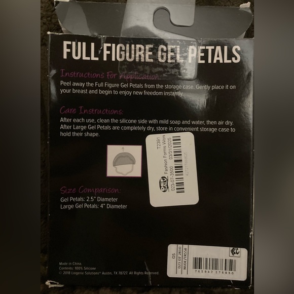 NWT Ladies Full Figure Gel Petals - Picture 11 of 14